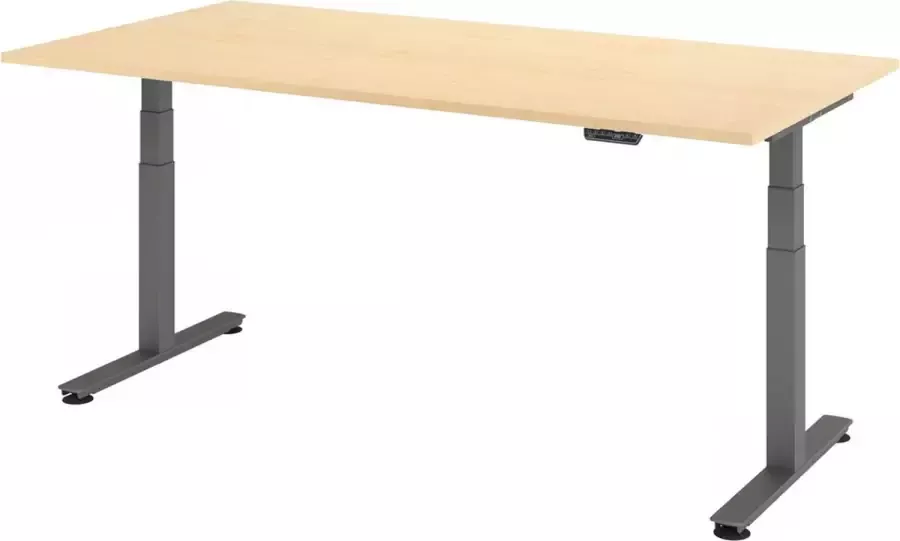 Hjh OFFICE PRO XDSM 2E G Bureau Esdoorn 200 x 100 Tafelhoogte I Elektrisch in hoogte verstelbaar