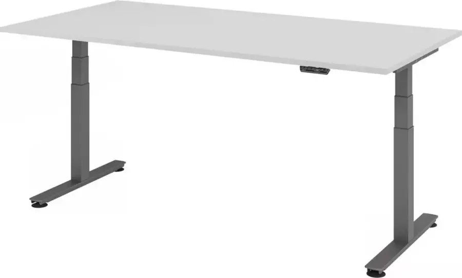 Hjh OFFICE PRO XDSM 2E G Bureau Grijs 200 x 100 Tafelhoogte I Elektrisch in hoogte verstelbaar