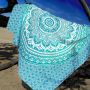 XL groot strandlaken Turquoise Groen Blauw Mandala dun textiel Ibiza Schaduwdoek Lindian style - Thumbnail 3