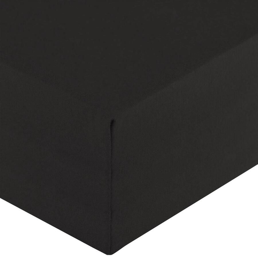 XL Hoeslakens boxspringbed waterbed 200x220-220x240 cm zwart 210 g m² jersey makko-katoen elastaan hoeslaken hoeslakens met royal design matrasovertrek