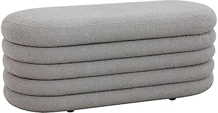 XL poef met opbergruimte in lichtgrijs veelzijdige zitbank en ottomaanse hoezen