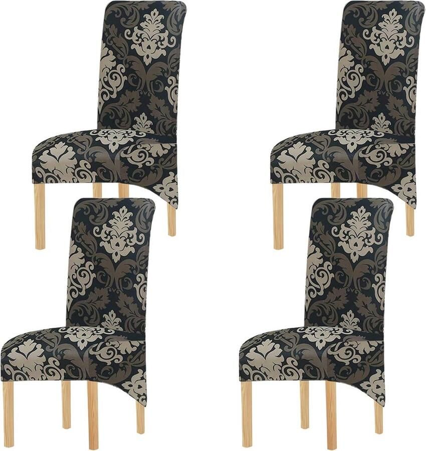 XL Stretch Stoelhoezen Set voor Grote Eetkamerstoelen 2 4 6 Stuks