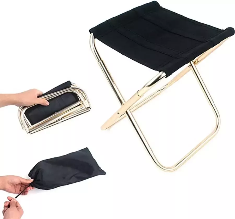 Xrten Ultralichte klapstoel van aluminium draagbaar inklapbaar voor kamperen vissen reizen