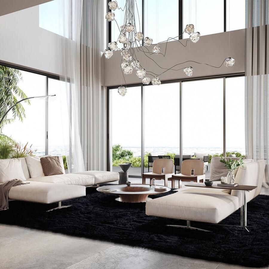 XSIVOD Fluffy hoogpolig tapijt zwart wasbaar tapijt 200x300 woonkamer antislip extra grote tapijten slaapkamer zachte moderne tapijten mat tapijten voor kinderkamers