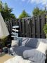 XXL Hammam strandlaken 240cmx210cm grijs met strepen en franjes strandlaken picknick kleed tafelkleed bank kleed muur decoratie bedovertrek schaduw doek hamam doek LifingWorld - Thumbnail 1
