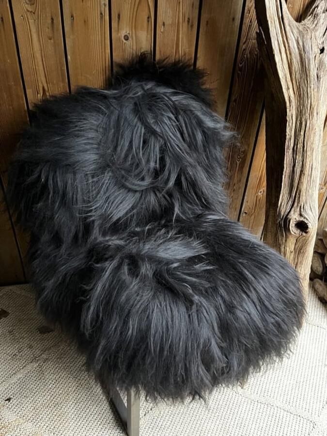 Lindian Style IJslandse schapenvacht 120x85 Beige bruin wit Y.12