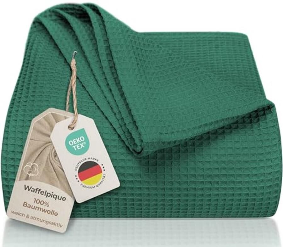 XXL Sprei 220 x 240 cm Wafelpiqué Katoenen Deken Lichte Zomer Deken voor Bed Bank en Woonkamer