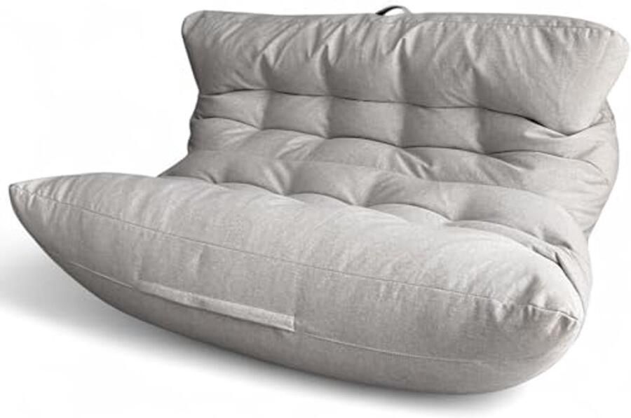 XXL Zitzak 2-Persoons Lichtgrijs – Comfortabele Beanbag voor Woonkamer en Slaapkamer – Perfect om te Lezen Gamen of Ontspannen