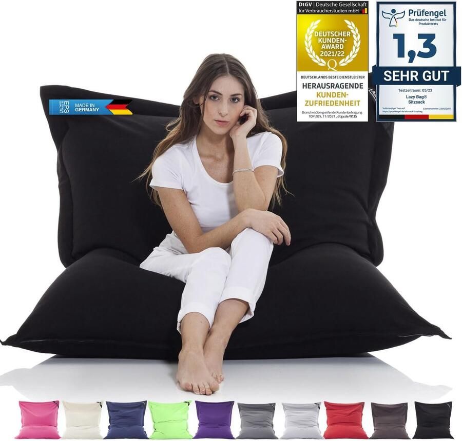 XXL Zitzak 400L Reuze Katoenen Zitzak 180x140cm voor Comfortabele Ondersteuning