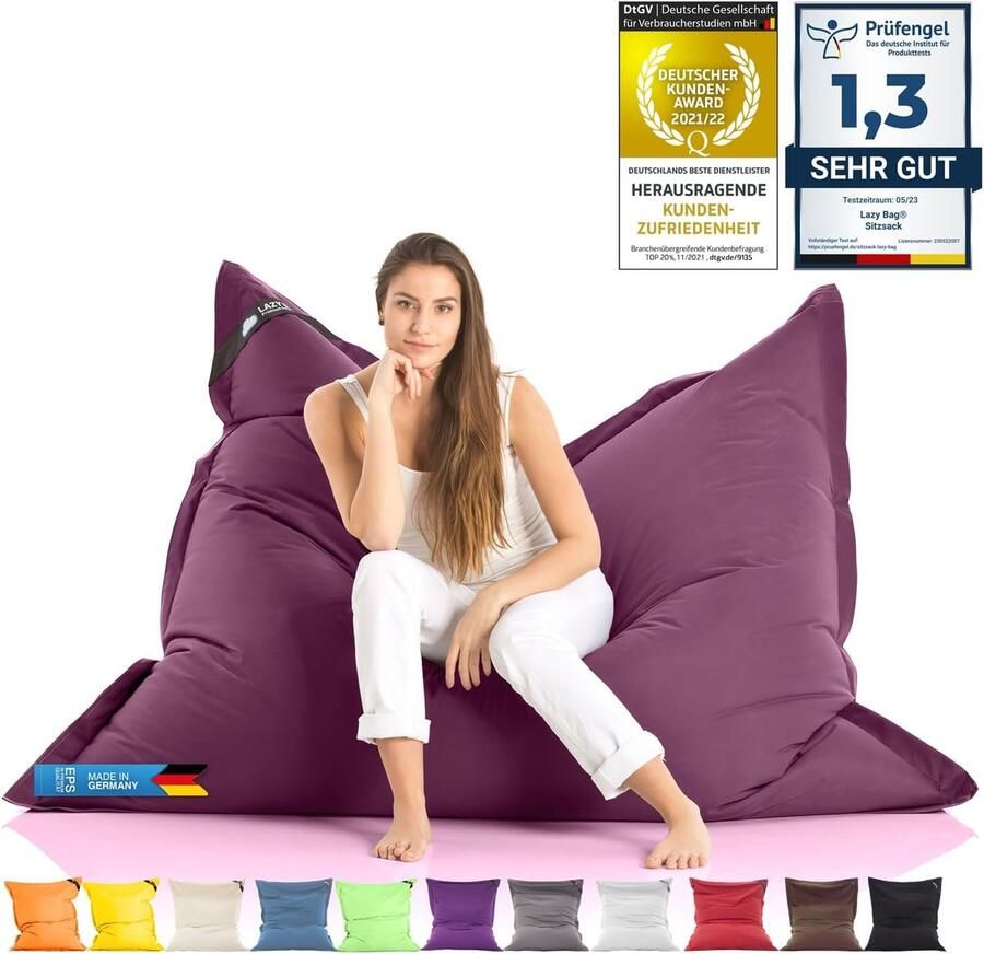 XXL Zitzak voor Binnen en Buiten Ergonomisch en Waterdicht Zitkussen 180x140 cm