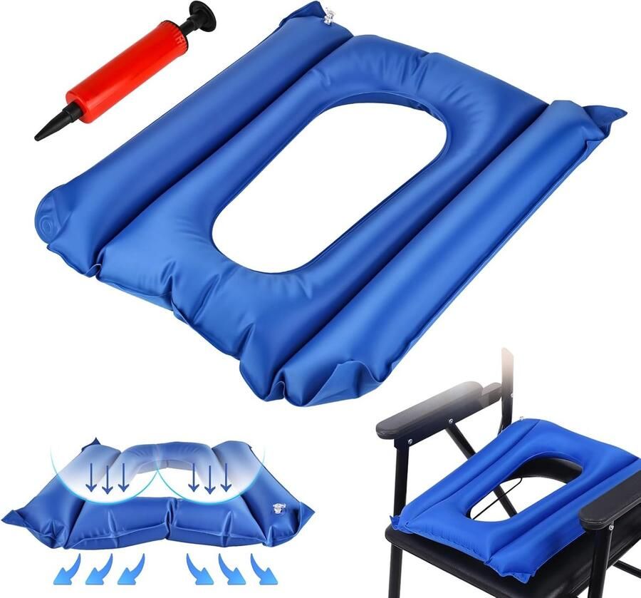 YHNDECO Inflatable seat cushion with pump pressure ulcer seat cushion ergonomic seat cushion for wheelchairs toilet chair breathable and comfortable
