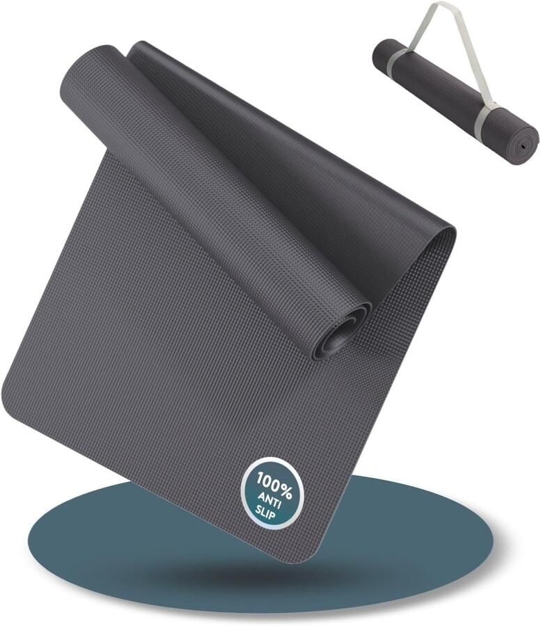 Yoga Mat 180x60cm Antislip Fitnessmat en Gymnastiekmat met Draagriem