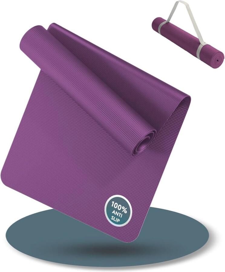 Yoga Mat Extra Antislip 180x60 cm Draagriem Inclusief Ideaal voor Workout en Meditatie