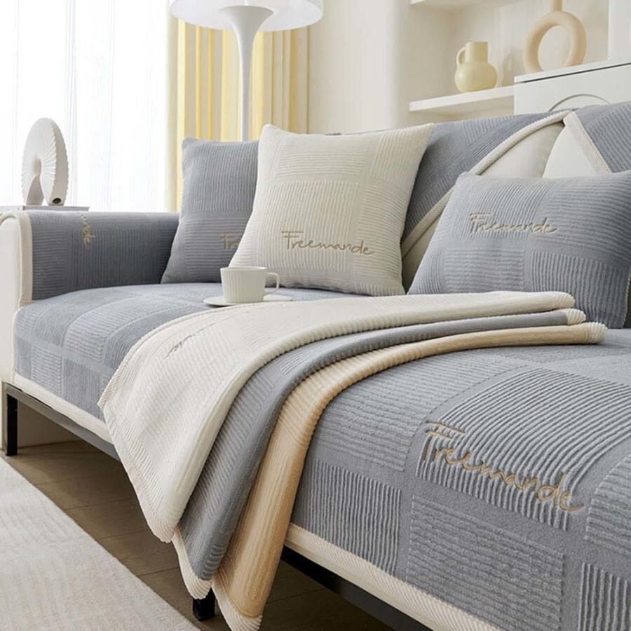 Jaotto Stoelhoezen 6 stuks universeel stretch stoelhoezen 6-delige set moderne elastische duurzame stoelhoezen voor eetkamer banket decoratie (grijze stijl 6 stuks)