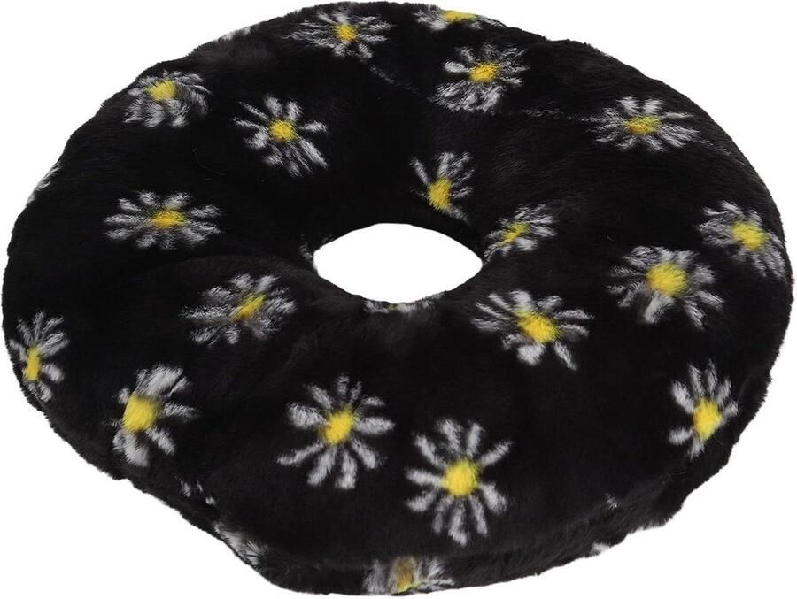 Zacht Ademend Hoofd Kussen voor Zijslapen met Gat Bureaustoel Kussen Anti-Decubitus Kussen Zwart Geel piercingkussen