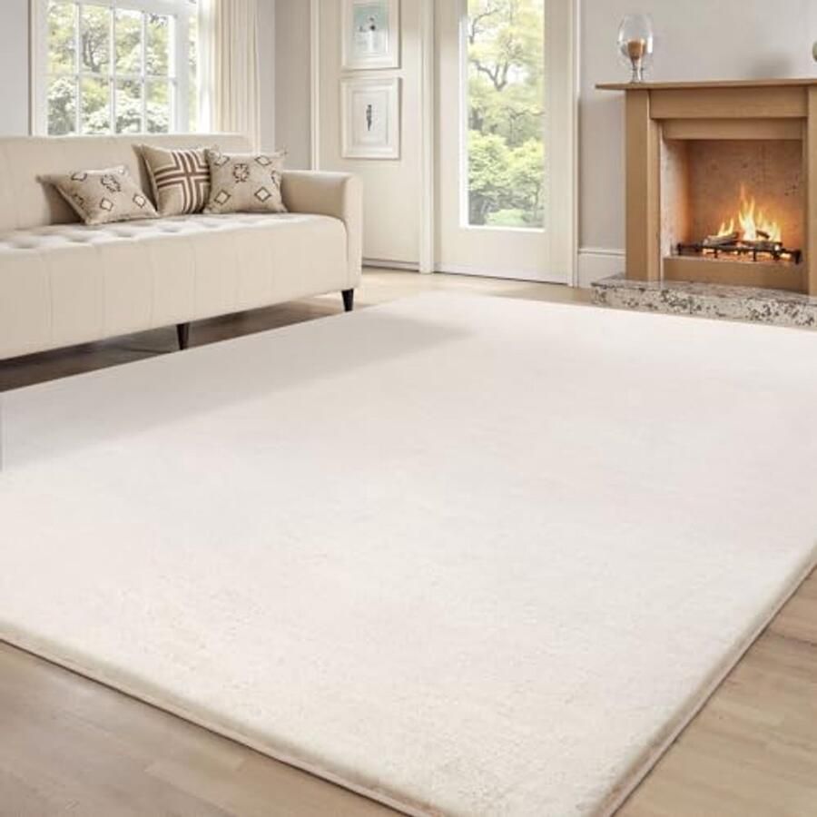 Zacht Antislip Tapijt voor Woonkamer en Slaapkamer Modern en Luxe Pluizig Tapijt 120x160cm