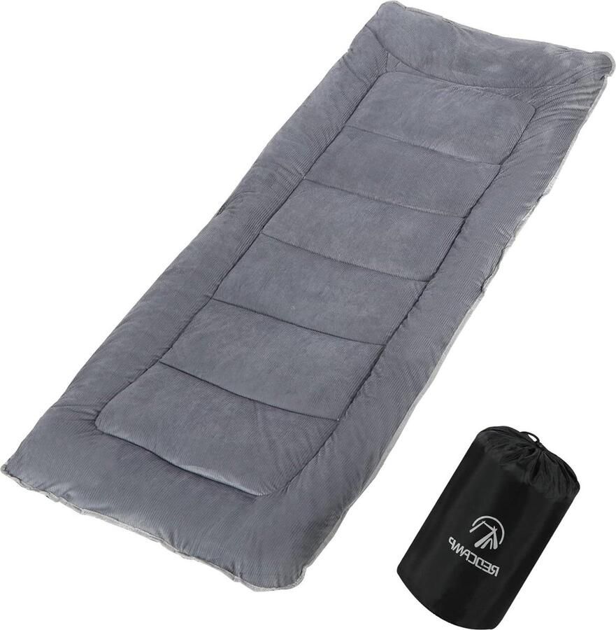 Zacht campingbed veldbedkussen martrat voor veldbed inklapbaar 190 x 70 cm comfortabel goed dik katoenen kussen met hoogwaardige polyestervulling slaapmatras lichtgrijs html L contetn_needed vouwmatras - Foto 2