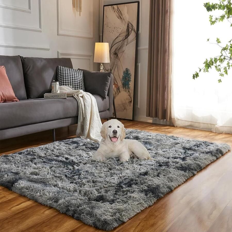 Zacht en Pluizig Hoogpolig Vloerkleed voor Woonkamer en Slaapkamer
