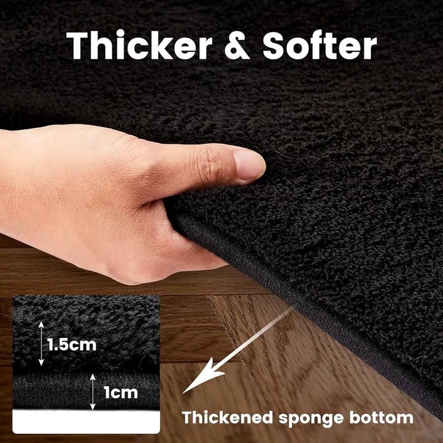 Zacht laagpolig tapijt antislip onderhoudsvriendelijk 1 stuk 100% polyester