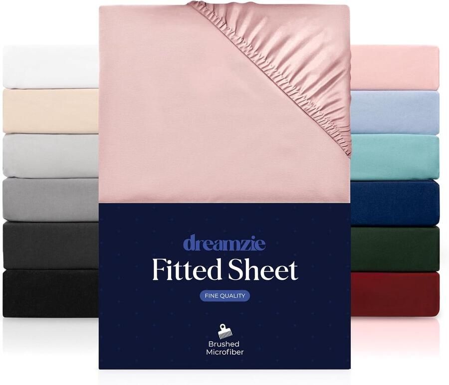 Hoeslaken 90 x 200 cm Microvezel Ideaal voor Dikke Matrassen Oeko-Tex Gecertificeerd Roze