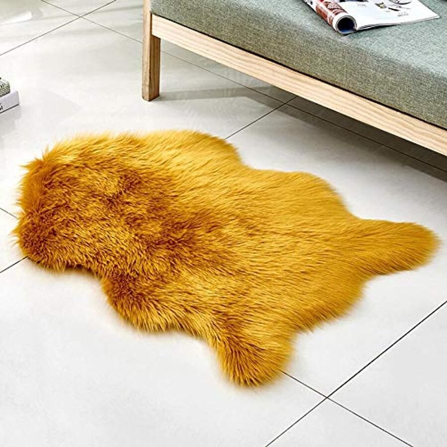 Zacht Pluche Imitatiebont Tapijt voor Woonkamer en Slaapkamer Antislip en Luxe Design 60 x 120 cm