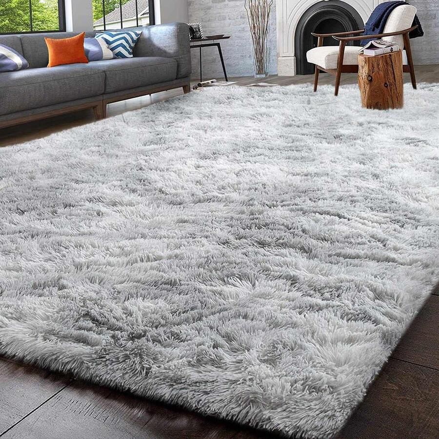 Zacht pluizig tapijt voor woonkamer en slaapkamer 160 x 200 cm