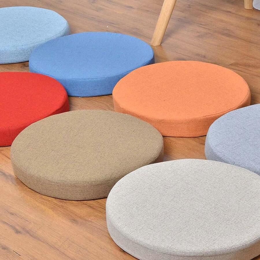 Ronde Zachte Kussens voor Eetkamerstoelen Dikke Wasbare Zitkussens voor Binnen en Buiten