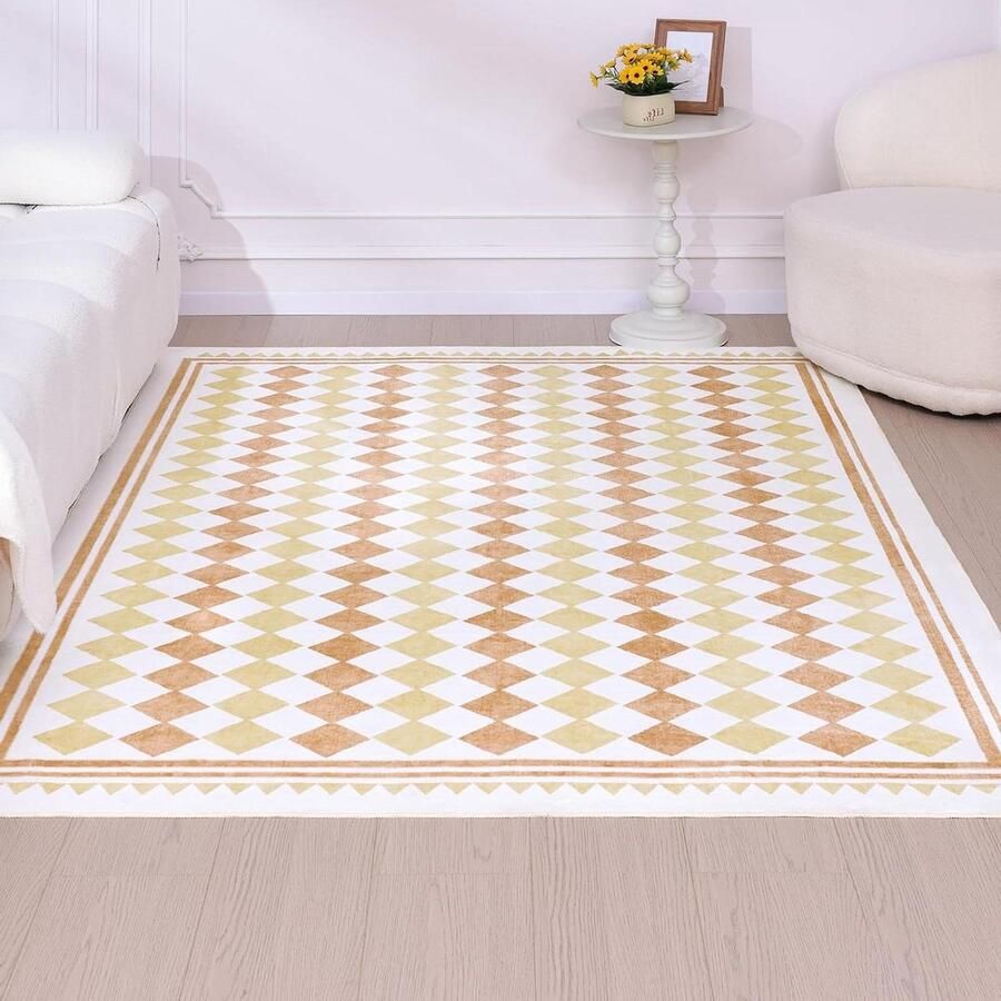 Zacht wasbaar tapijt voor woonkamer en slaapkamer Onderhoudsvriendelijk kinderkamer tapijt 160 x 230 cm