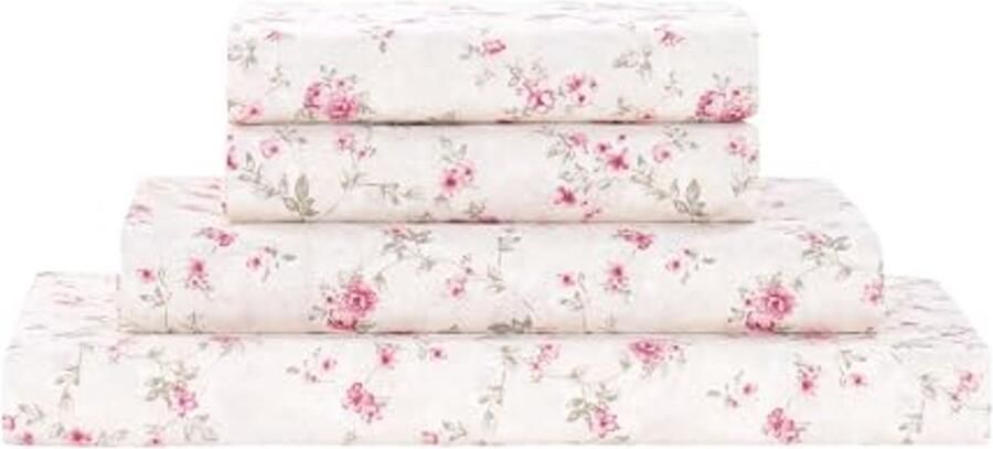 Zachte 4-delige Bedlakens en Kussensloop Set Diepe Pocket voor 16 Inch Matras Kashmir Roze Kalifornische King