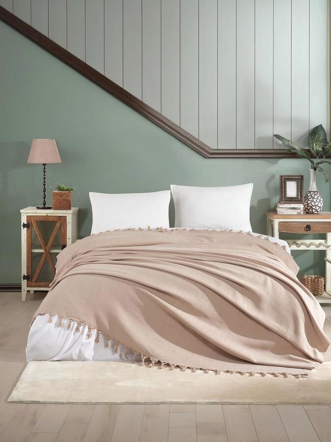 Zachte Ademende Piqué Deken voor Elke Seizoen Omkeerbare Sprei voor Bed en Bank