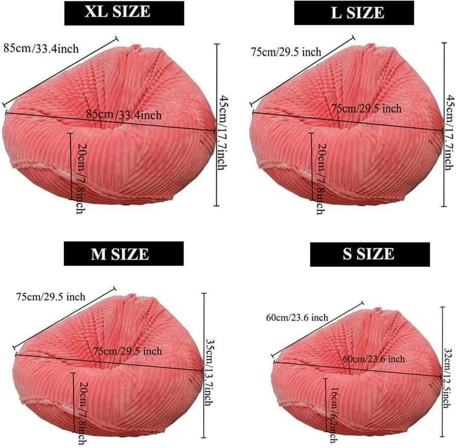 Zachte Bean Bag Cover Geschikt voor het hele gezin 1 stuk kleuren