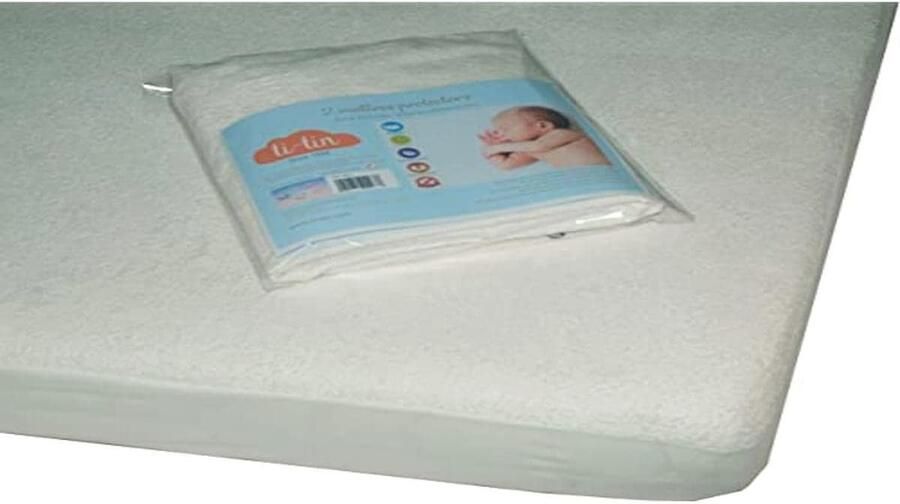 Zachte en Ademende Matrasbeschermer voor Kinderbed 50 x 80 cm Waterdicht en Antibacterieel 2 Stuks