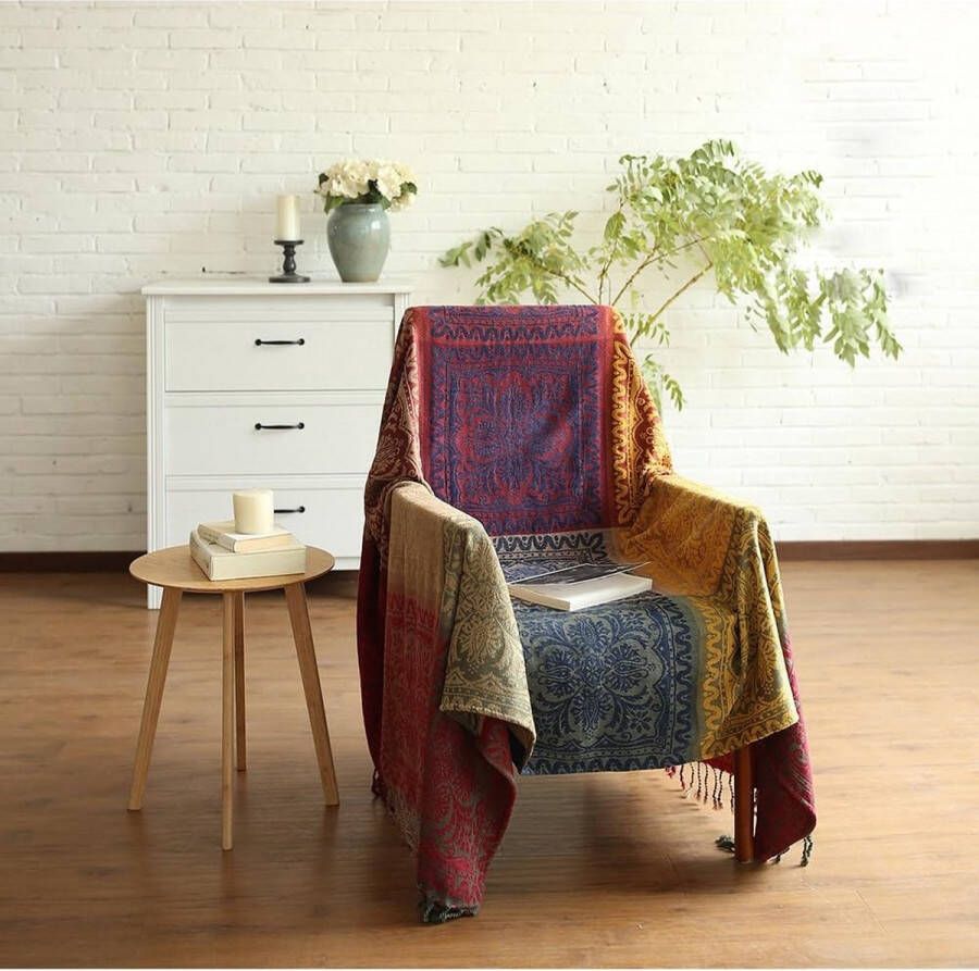 Zachte en Warme Pluizige Bankdeken Zachte en Warme Thuis Knuffeldeken Bankdeken Gooideken Bed Gooideken voor Thuis Kantoor (Rood Tibet Rood 150 x 190 cm)