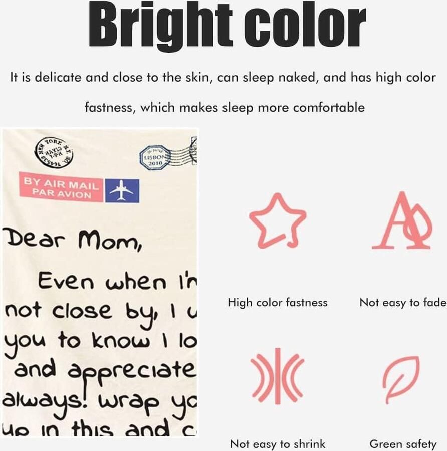 Zachte Flanellen Deken Gepersonaliseerd voor Moederdag en Vaderdag Gooi Deken voor Bank Slaapbank Woonkamer