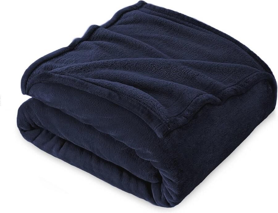 Zachte Fleece Deken Een- of Tweepersoons 160x210 cm Kinderflanel Bed Deken in Blauw