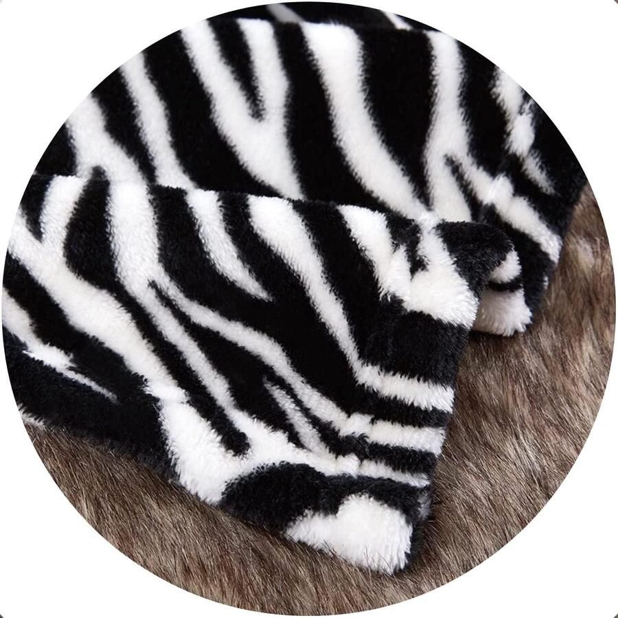 Zachte Fleece Plaid voor Slaapbank en Stoel Kleurrijk en Oversized Ultra-pluche Deken (150 x 230 cm Zebra)