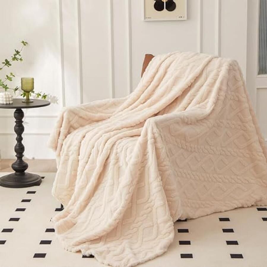 Zachte Fleece Sprei voor Tweepersoonsbed Comfortabele Deken voor Elk Seizoen (200 x 230 cm)