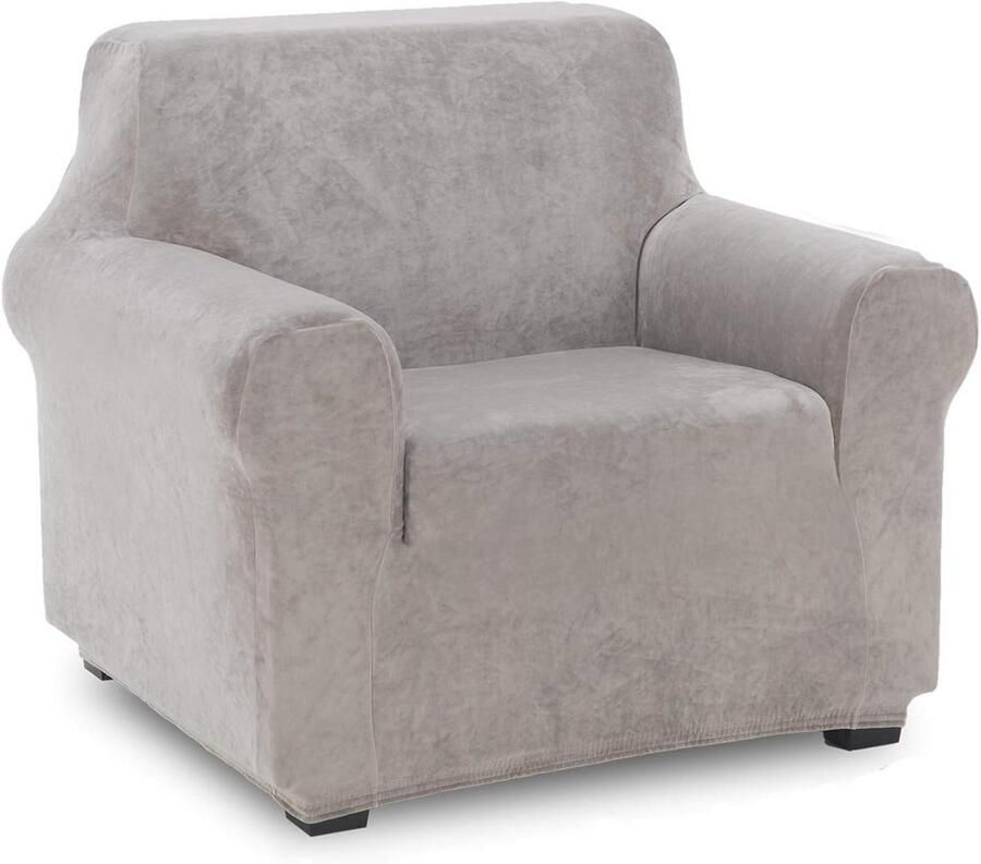 Zachte Fluwelen Antislip Sofa Hoes Moderne Bankovertrek voor Meubels Bescherming en Stijl in Lichtgrijs