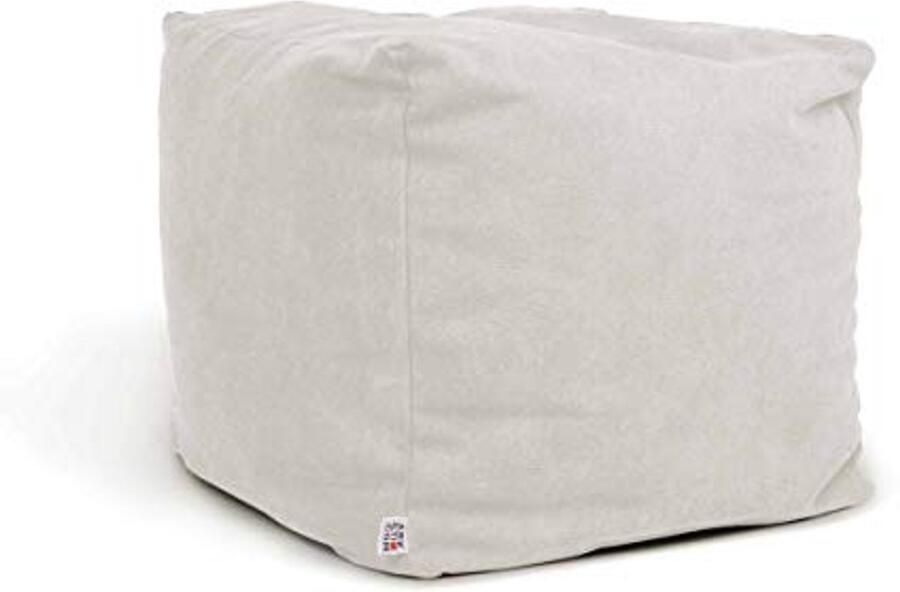 Zachte Kubus Zitzak 42 x 42 cm Afneembare Overtrek Ideaal als Voetensteun of Zitting