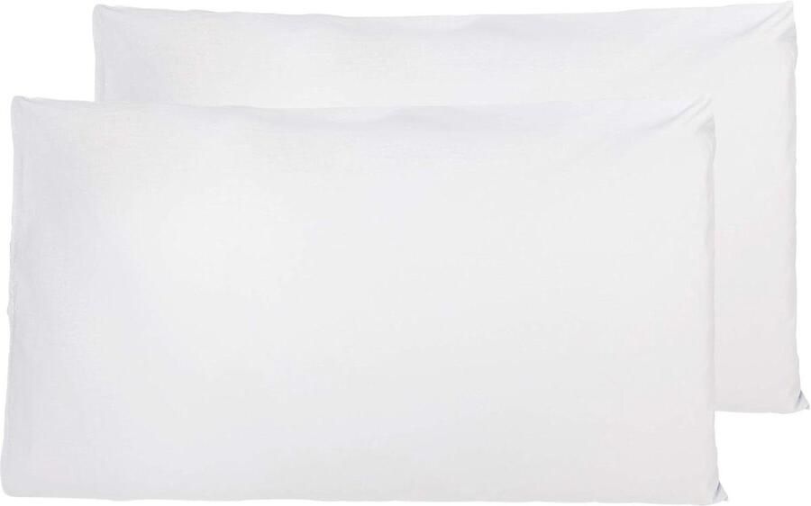 Kussenslopen 100% Pure katoen 50X70 CM Set van 2 Bed Kussen Stoffen Gemaakt in Italië Tassluiting Wit. kussensloop 30x50