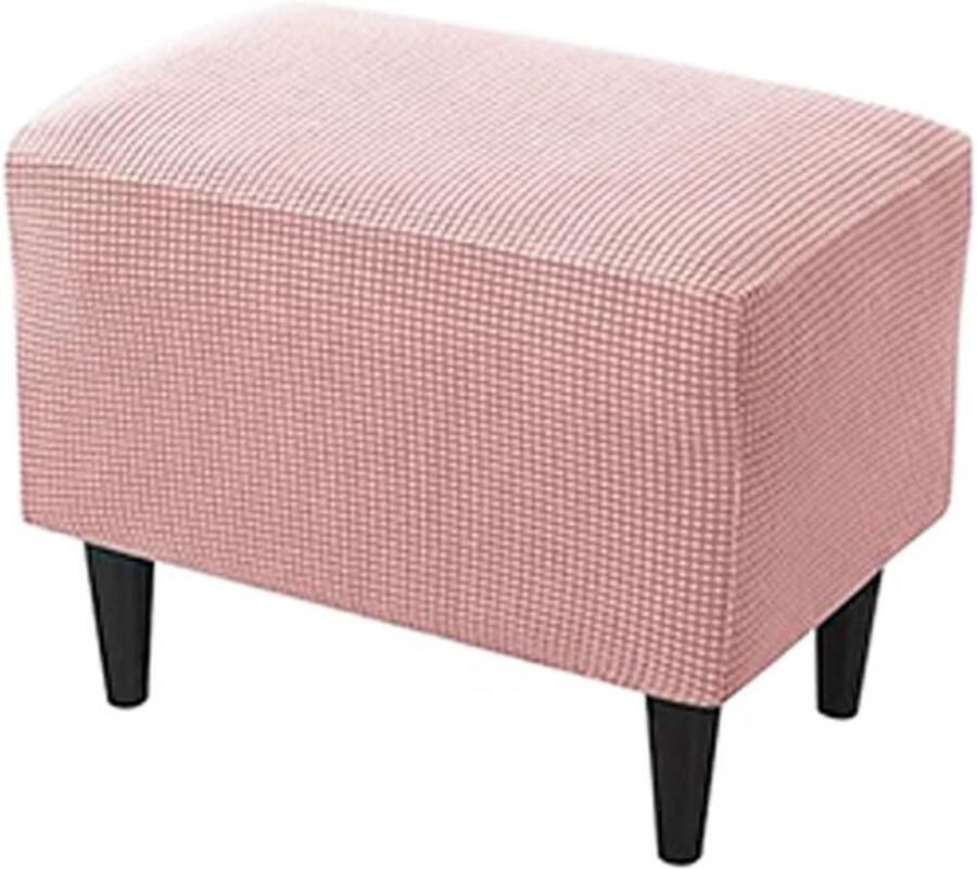 Ibenzoa Stretchbare Hoes voor Rechthoekige en Vijfzijdige Voetenbank in Zachte Jacquardstof