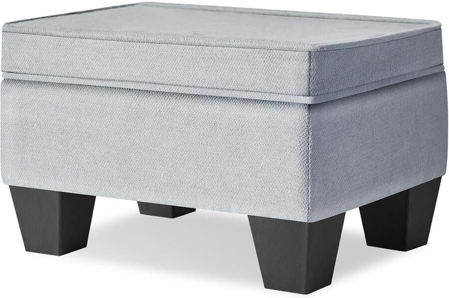 Zachte voetenbank multifunctioneel 1 stuk linnen 40x30x26 cm