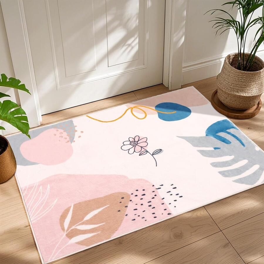 Zachte Wasbare Deurmat Antislip Vloerkleed Vloermat Binnen Boho Print