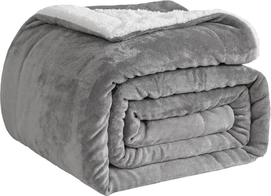 Zachte Wasbare Fleece Deken Pluizige Warmtedeken van Polyester Deken in Wasmachine Lichtgewicht Warm Knus en Duurzaam Grijs 130x150 cm Ideaal voor Thuis Bank Bed Camping Reizen Winter en Huisdieren Luxe Plaid voor Extra Comfort