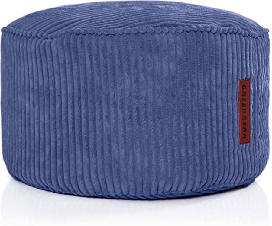 Zachte Wasbare Poef 25x45cm Corduroy Stof Ergonomisch Vloerkussen voor Kinderen en Volwassenen Donkerblauw