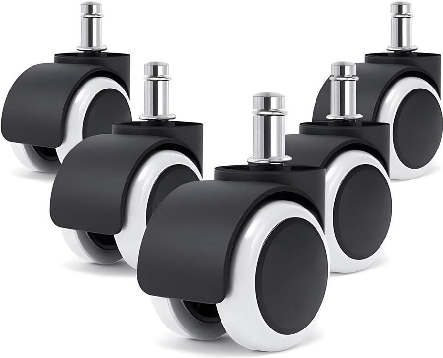 Zachte wielen bureaustoel Set van 5 stuks t.b.v. harde vloer