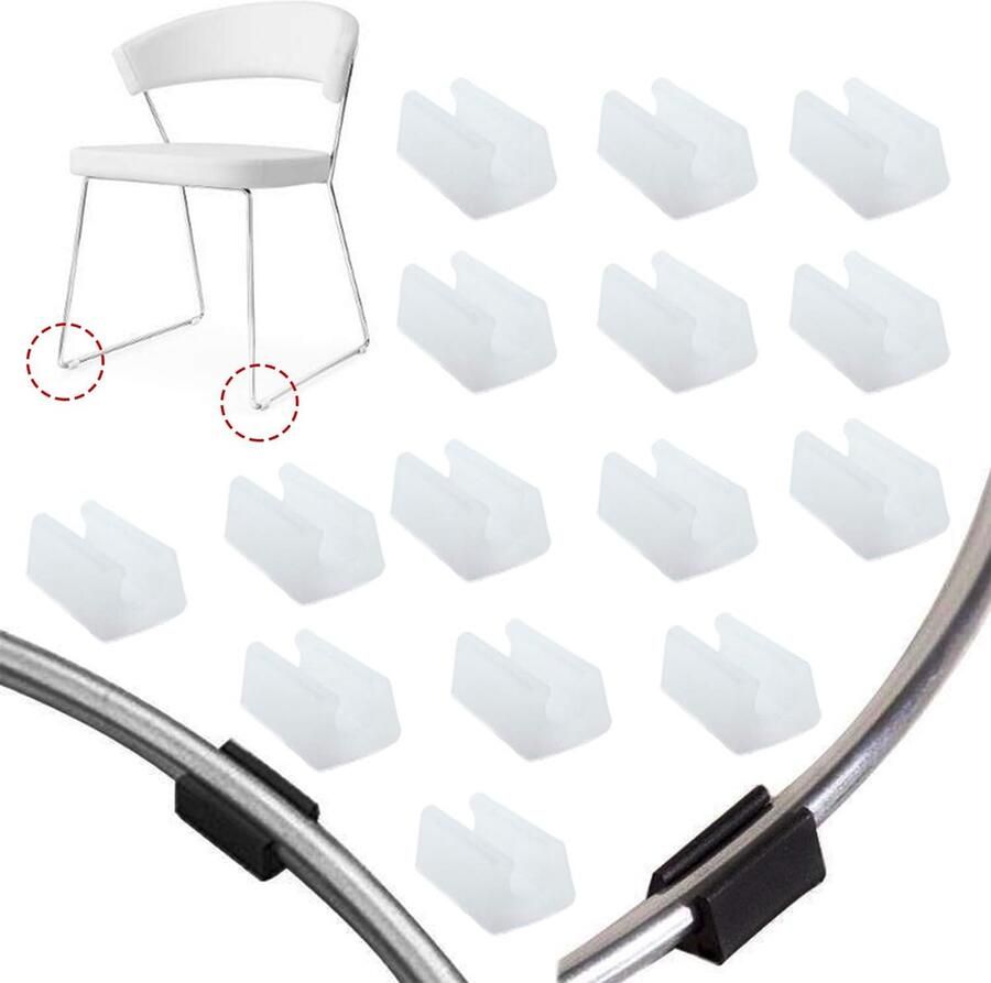 Zaky Plastic Stoel Beschermers Wit (10 mm) 15 Stuks