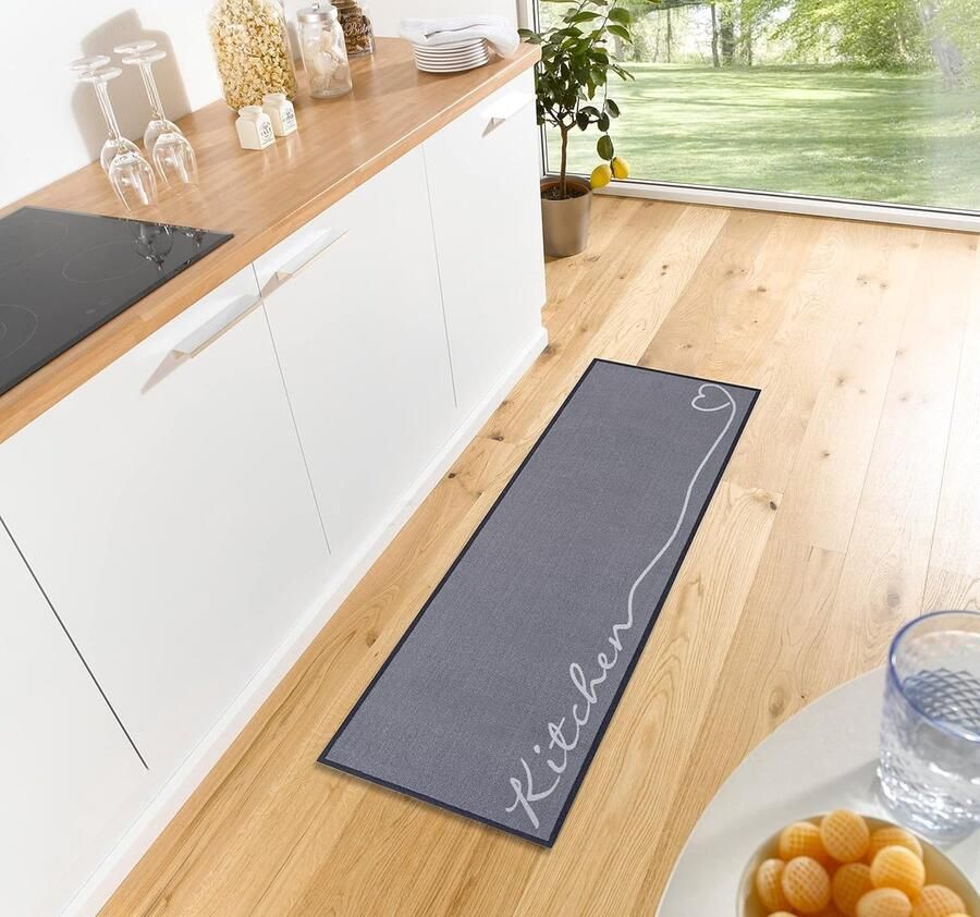 Zala Living Cook & Clean Kleed Grijs 50x150cm Wasbaar Keuken Tapijt