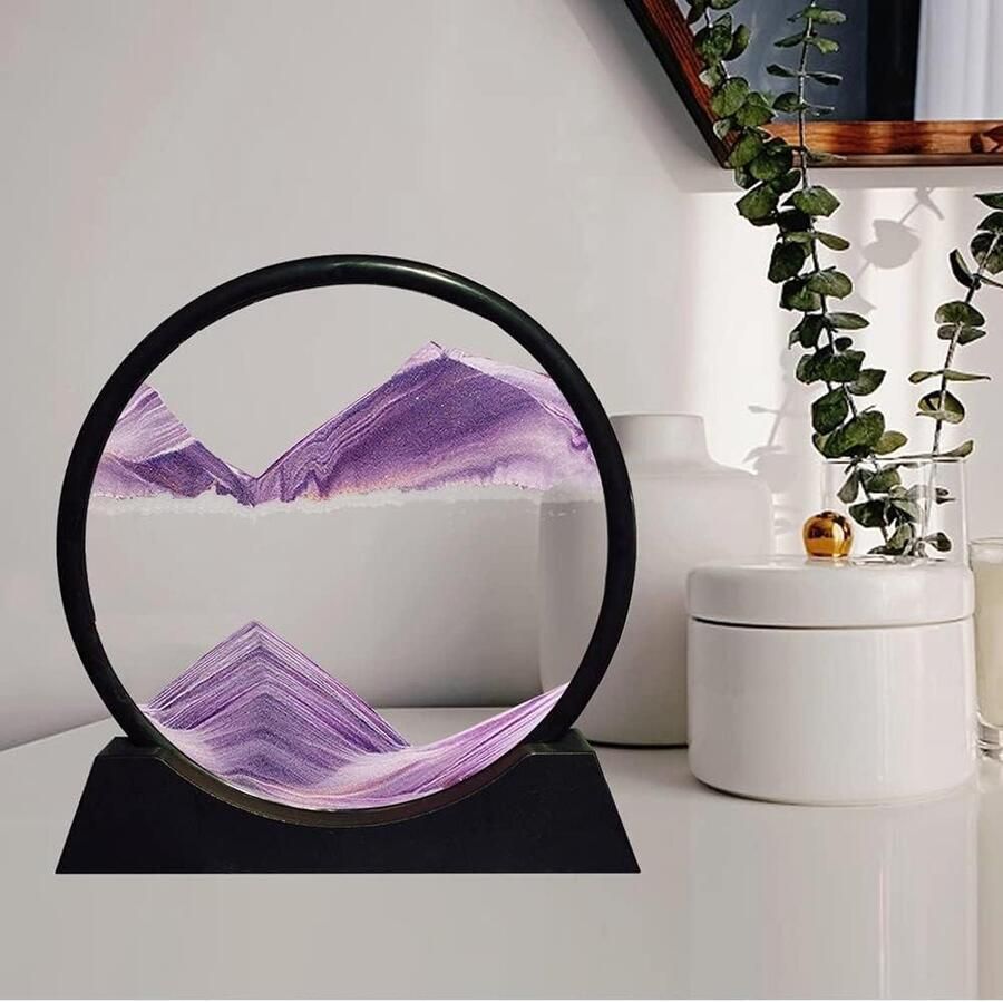 Zandafbeeldingen om te draaien Diepzee-zandlandschap 3D-zandloper cadeau decoratie esthetisch kantoor woonkamer bureau paars 178 cm