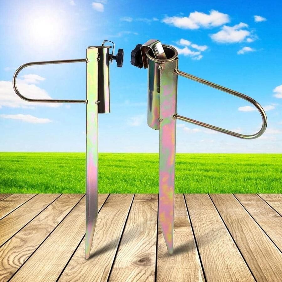 Zandanker voor strandparasol Sterke zware ijzeren parapluhouder voor strandvissen en outdoor reizen